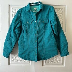 L.L. Bean Flannel Checked Shirt/ Shacket with Quilted Lining - Size Medium